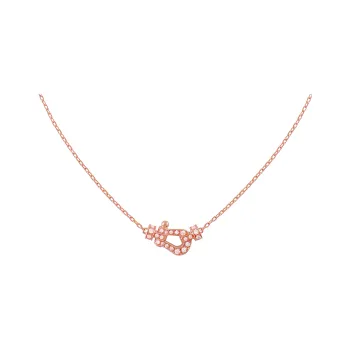 FRED Force 10 Necklace Collection 18K Rose Gold Diamonds Necklaces Women's