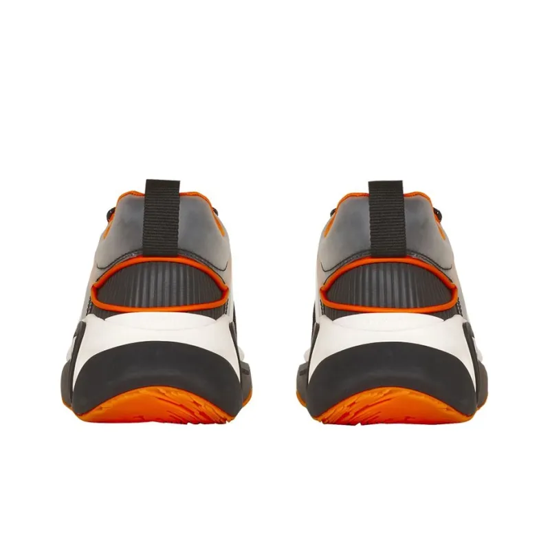 BALMAIN B-Runner Low-Top Casual Shoes Men's Black White Orange-4