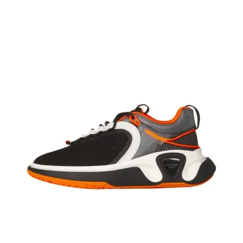 BALMAIN B-Runner Low-Top Casual Shoes Men's Black White Orange