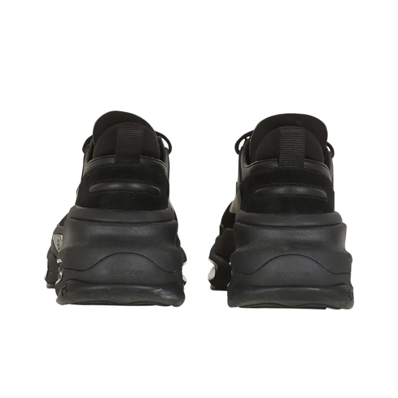 BALMAIN B Bold Abrasion Resistant Low Top Fashion Athletic Shoes Men's Black-3