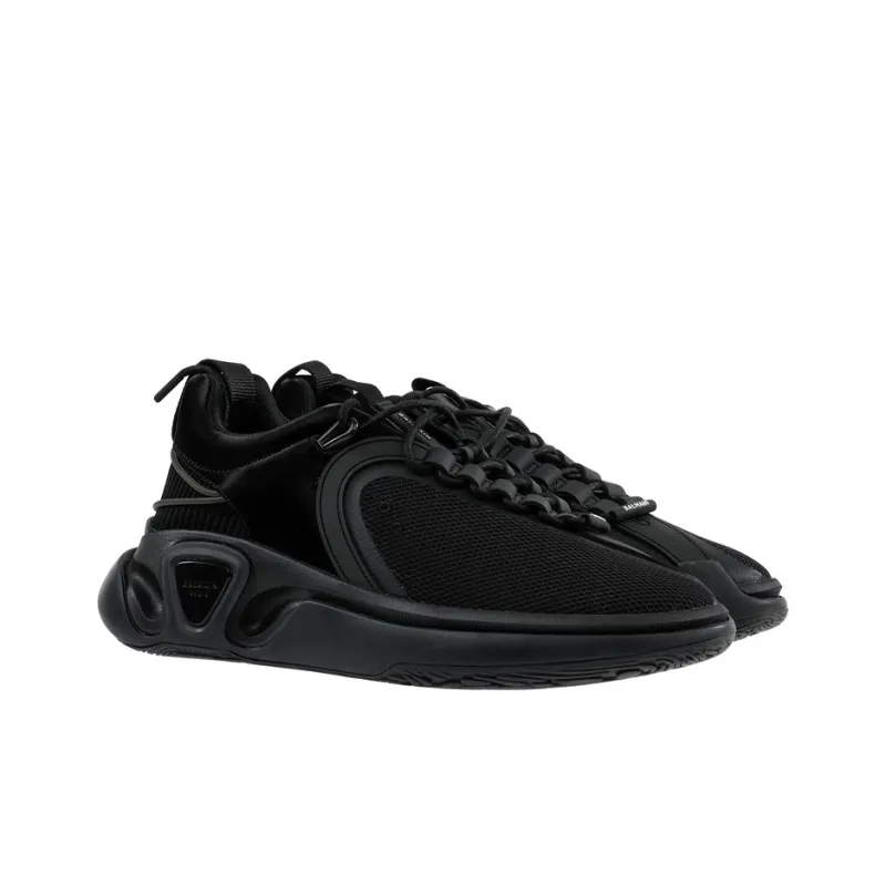 BALMAIN B Runner Wear Resistant Low Top Casual Shoes Men's Black-2