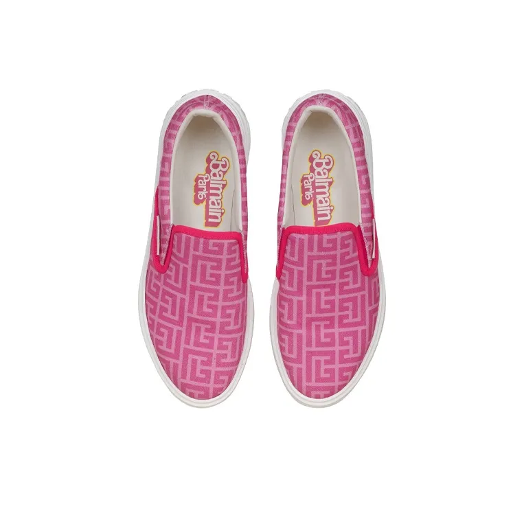 BALMAIN Men's Casual Shoes Men Low Top Pink-4