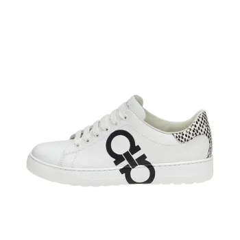 FERRAGAMO Gancini print Lace up Sneakers