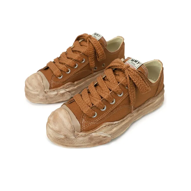 MIHARA YASUHIRO Hank Low-Top Stylish Skateboarding Shoes Unisex Brown Vintage Version-2