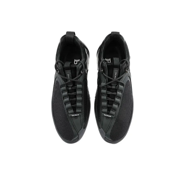 BALMAIN B Runner Wear Resistant Low Top Casual Shoes Men's Black-3