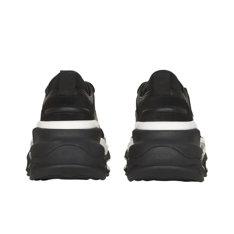 BALMAIN B Bold Chunky Sneakers Men Low Top Black/White-3