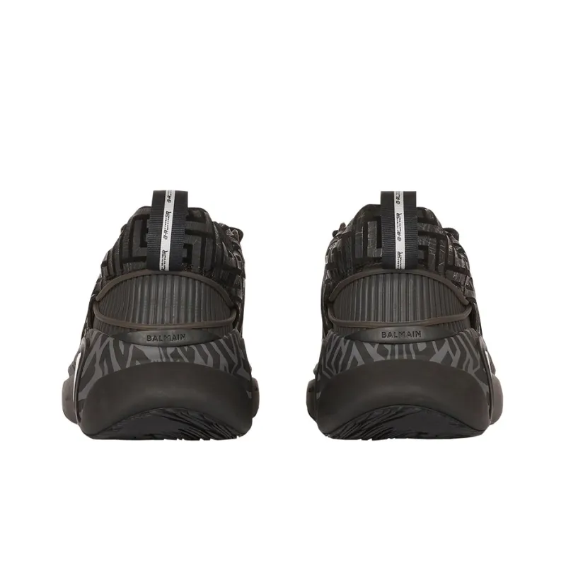 BALMAIN B Runner Wear Resistant Low Top Casual Shoes Men's Black-4
