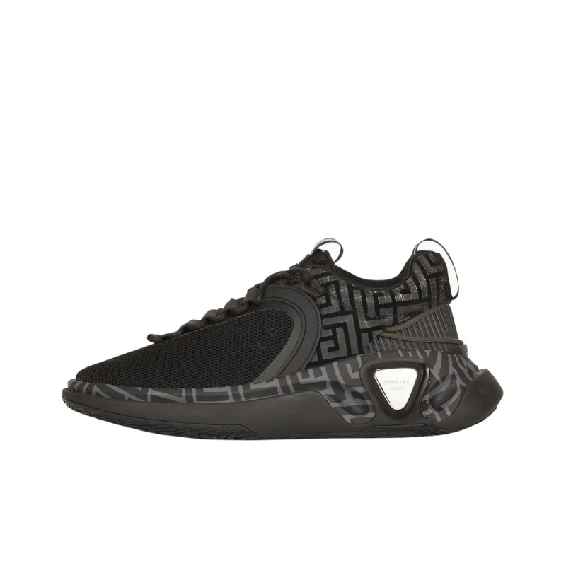 BALMAIN B Runner Wear Resistant Low Top Casual Shoes Men's Black-0