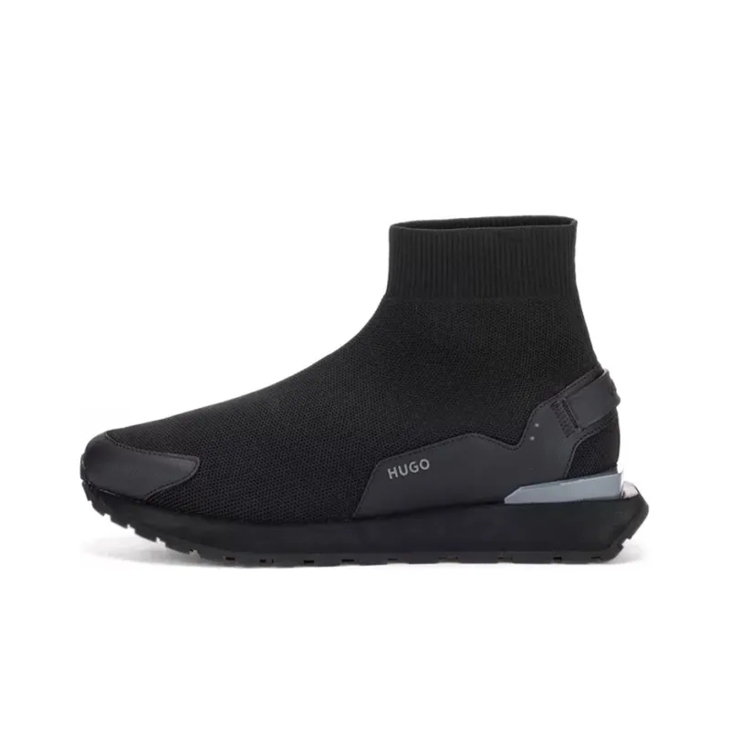 HUGO BOSS Coverage High-Top Casual Shoes Men's Black-0