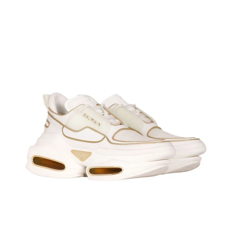 BALMAIN B Bold Sports Casual Shoes Women's White Gold-1