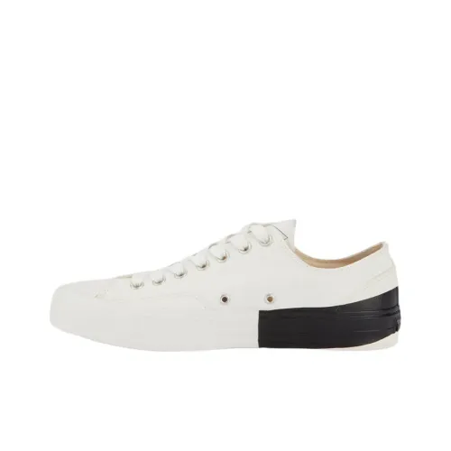 MSGM Canvas Shoes Men Low-Top White/Black