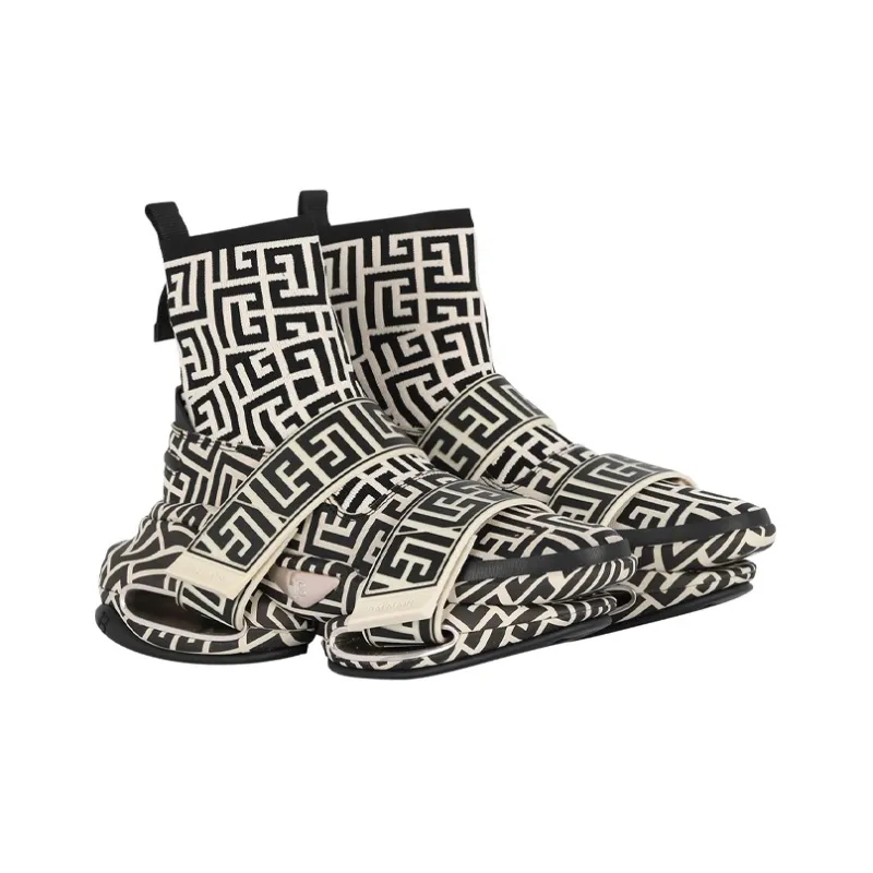 BALMAIN B Bold Abrasion Resistant High Top Chunky Sneakers Women's-2