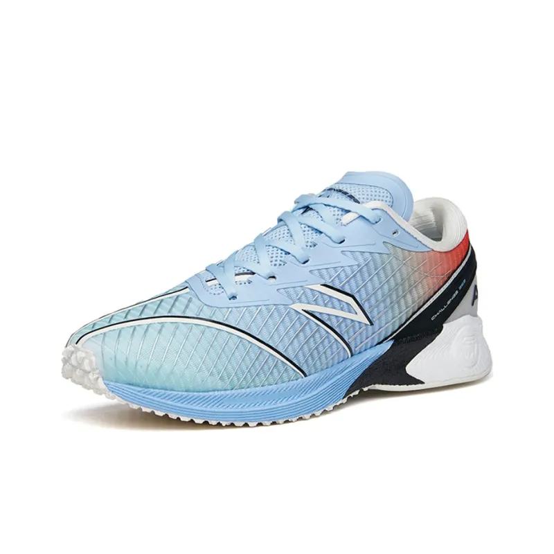 Anta Running Collection Cushioned Slip Resistant Abrasion Resistant Low Top Running Shoes Men's Blue Red-1