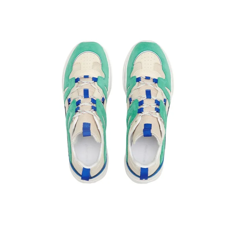 ISABEL MARANT Kindsayh Low-Top Casual Shoes Men's Blue Green-4