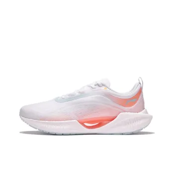 LiNing Super Light 19 Cushioning Anti Slip And Wear Resistant Low Top Running Shoes Women's White Orange