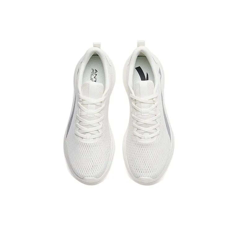 Anta Cushioned Anti Slip And Wear Resistant Lightweight Low Top Running Shoes Men's Ivory White-2