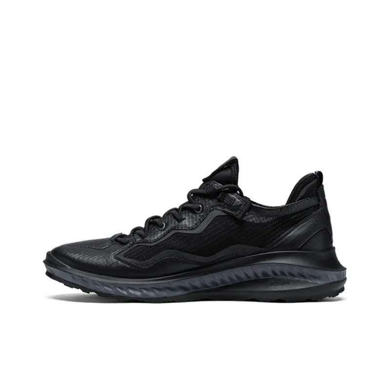 Ecco Fit For Action 360 Collection Lightweight Low Top Running Shoes Men's Black Sock Compression-0