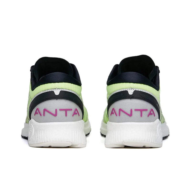 Anta Running Collection Wear-Resistant Low-Top Running Shoes Men's Green Black White-3