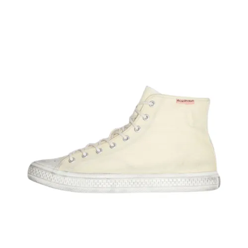 Acne Studios Canvas Shoes Men High-Top Yellow/White