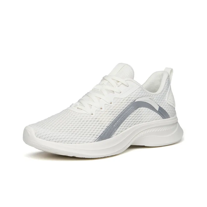 Anta Cushioned Anti Slip And Wear Resistant Lightweight Low Top Running Shoes Men's Ivory White-1