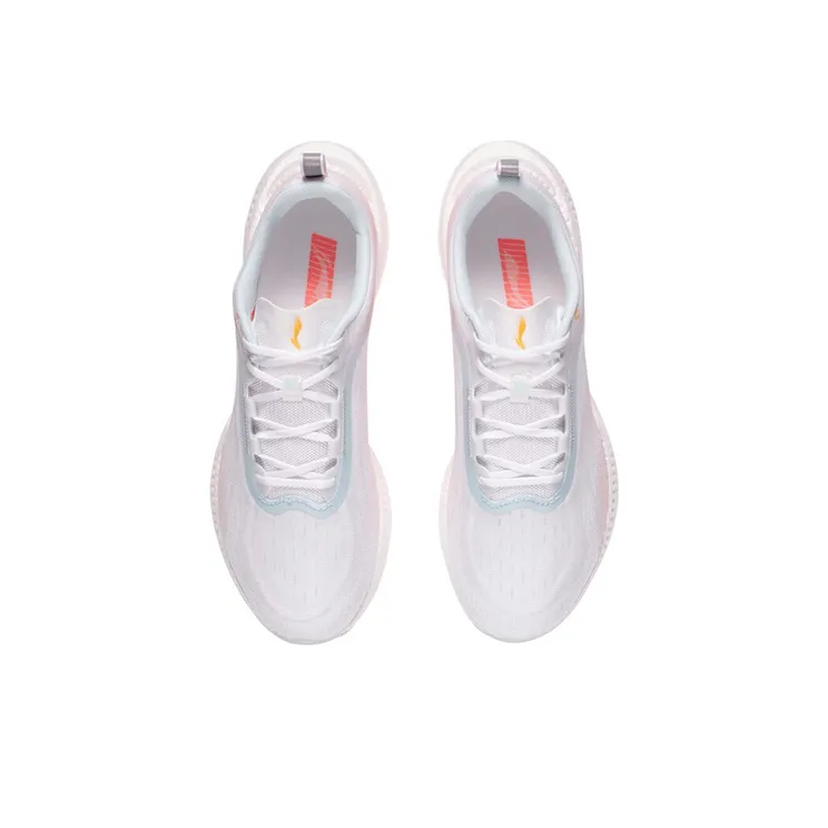 LiNing Super Light 19 Cushioning Anti-Slip And Wear-Resistant Low-Top Running Shoes Women's White Orange-3