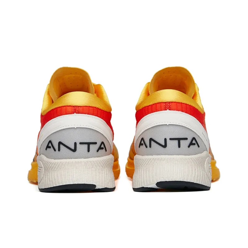 Anta Running Collection Cushioning Anti-Slip And Wear-Resistant Low-Top Running Shoes Men's Yellow Red White-3