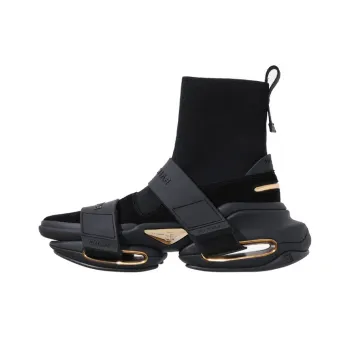 BALMAIN B Bold Wear Resistant High Top Casual Shoes Women's Black