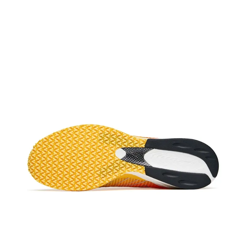 Anta Running Collection Cushioning Anti-Slip And Wear-Resistant Low-Top Running Shoes Men's Yellow Red White-4