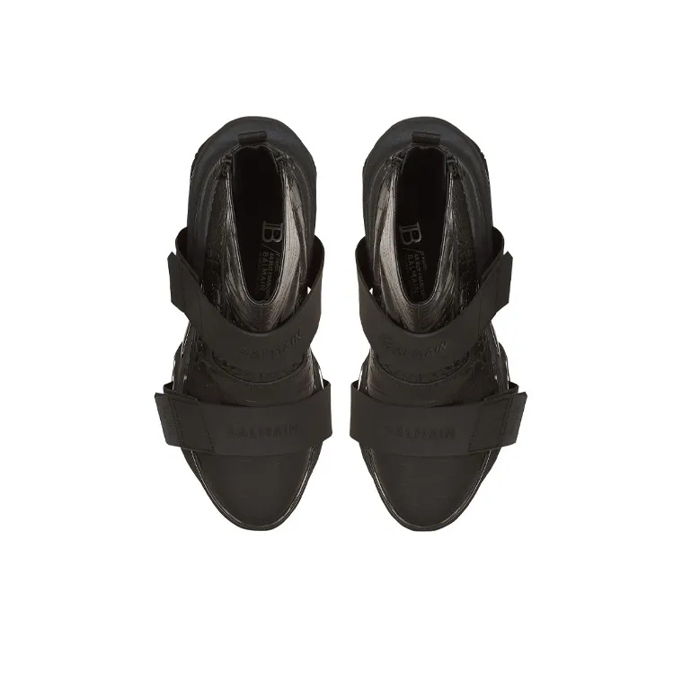 BALMAIN B Bold Chunky Sneakers Men High Top Black-2