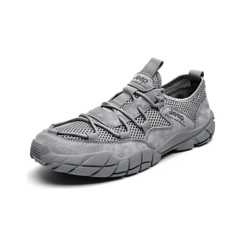 Jeep Hiking / Trekking Shoes Men Low Top Gray-1