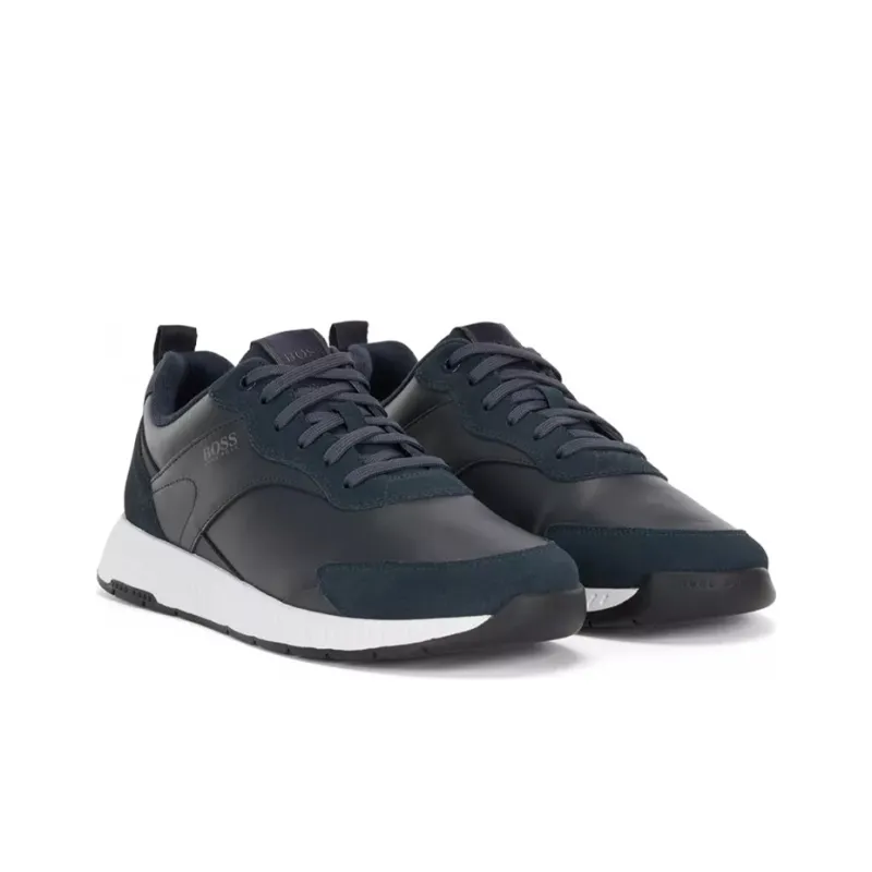 HUGO BOSS Wear-Resistant Coverage Low-Top Casual Shoes Men's Dark Blue-2