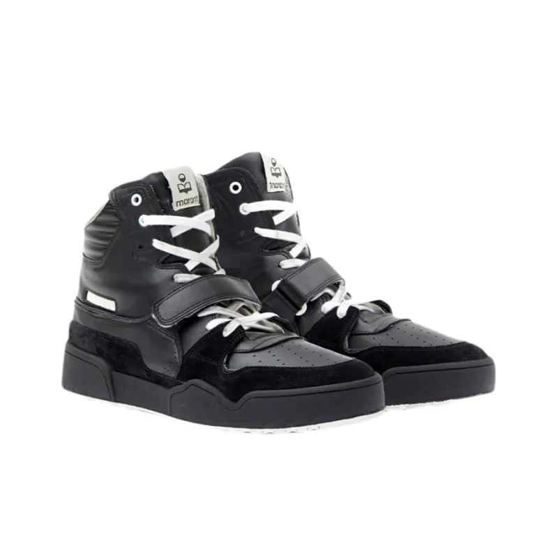 ISABEL MARANT Alseeh High-Top Stylish Skateboarding Shoes Men's Black-2