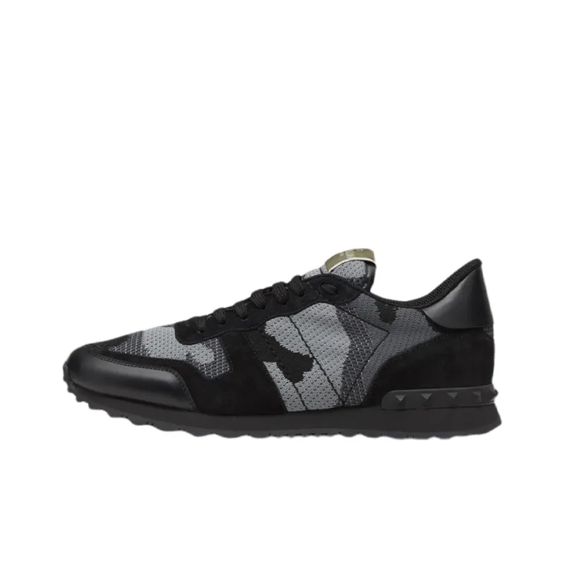 Valentino Garavani Camouflage Rockrunner Lace Up Sneakers-0
