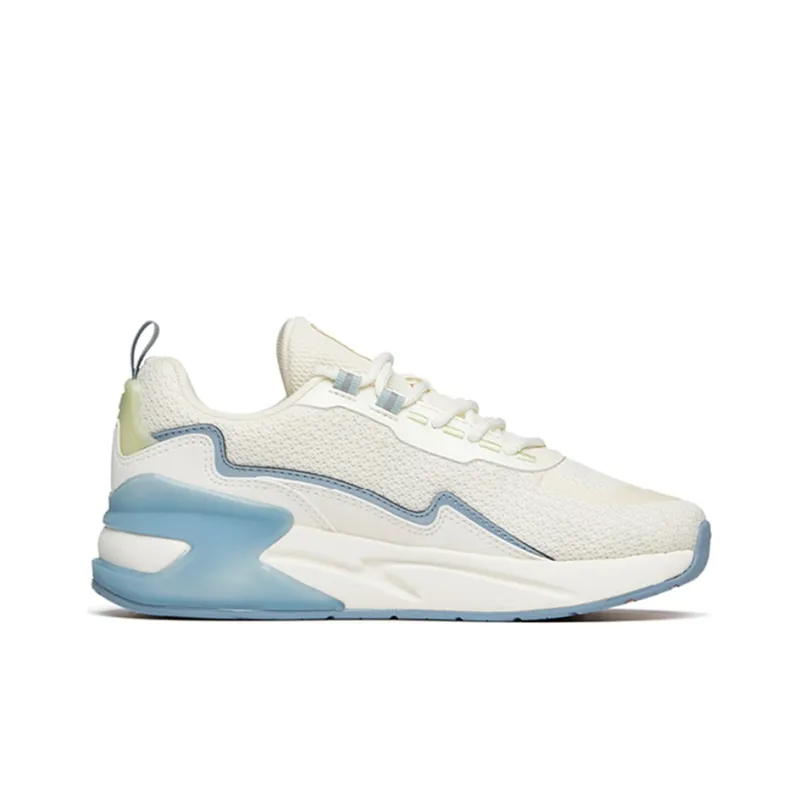 Anta Pursuing Clouds Cushioning Low Top Sports Casual Shoes Women's White Blue Green-1