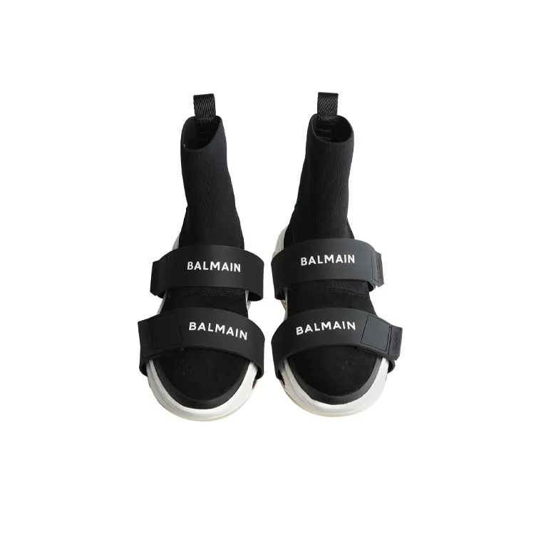 BALMAIN B Bold Chunky Sneakers Women's High Top Black-2