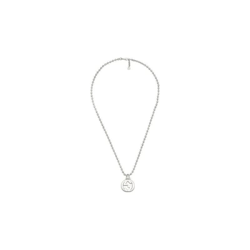 GUCCI Interlocking G Necklace In Silver-1