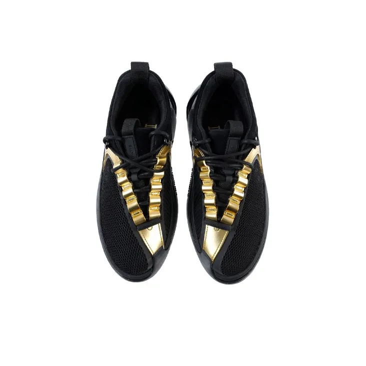 BALMAIN B-Runner Cushioning Anti-Slip Wear-Resistant Breathability Low-Top Casual Shoes Women's Black Gold-3
