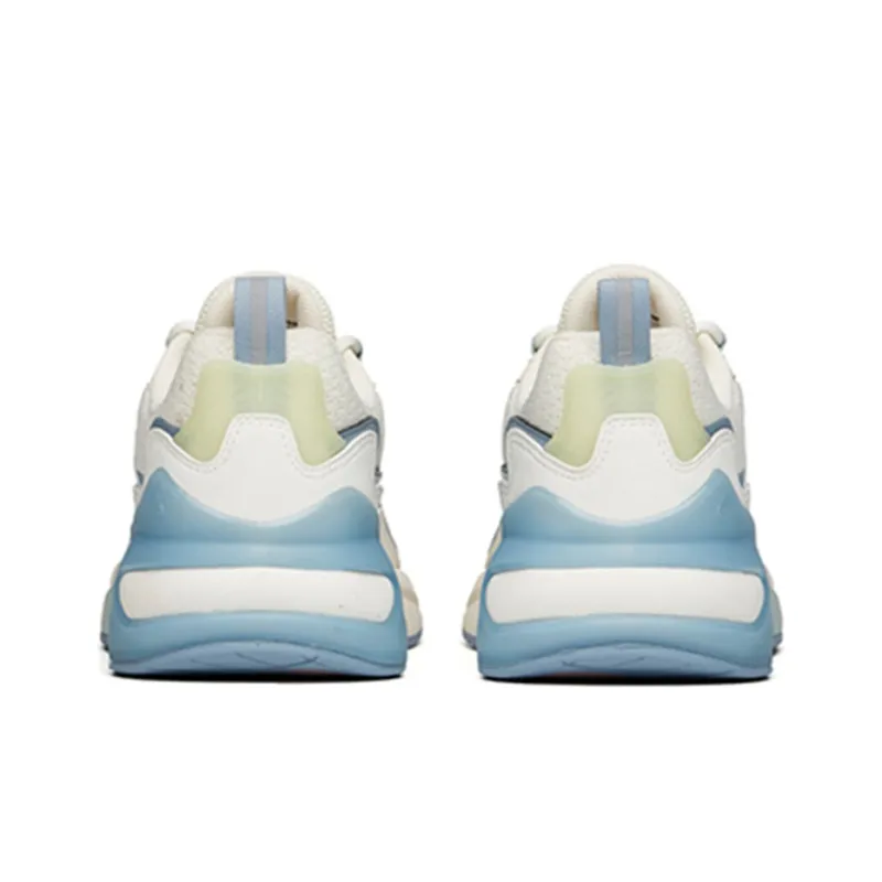 Anta Pursuing Clouds Cushioning Low Top Sports Casual Shoes Women's White Blue Green-4