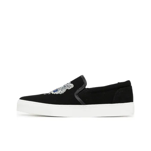 KENZO Tiger Skateboard Shoes Men Low-Top Black