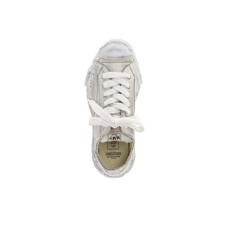 MIHARA YASUHIRO Hank Dissolve Shoes Low Top Stylish Skateboarding Shoes Men's White Vintage Version-4