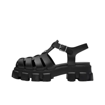 PRADA Triangle logo Fisherman Sandals