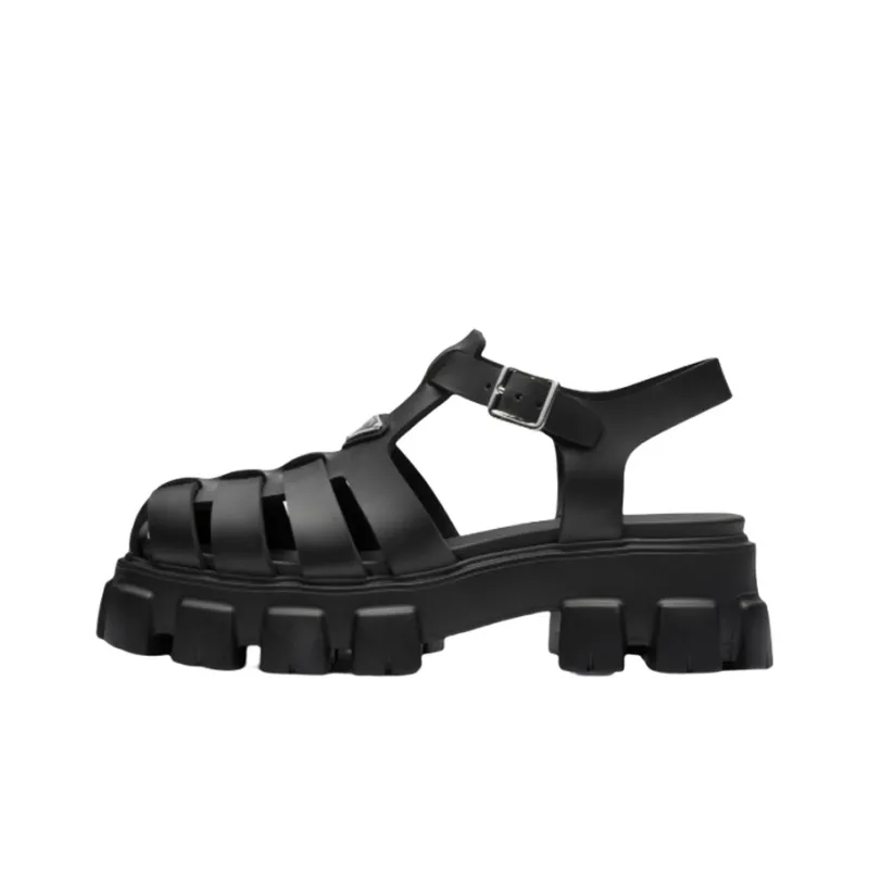 PRADA Triangle-logo Fisherman Sandals-0