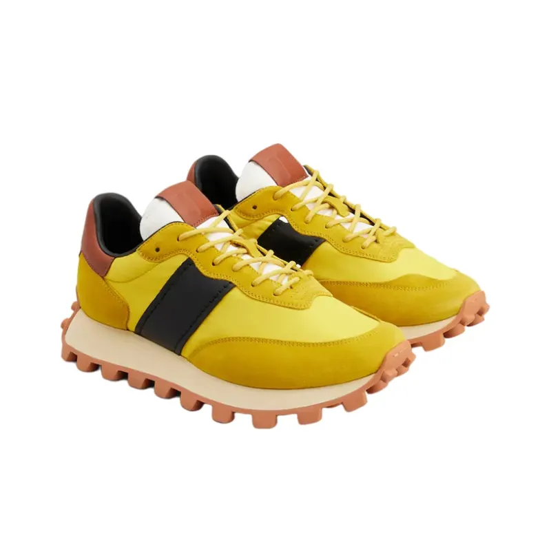 TOD'S Slip Resistant, Abrasion Resistant, Lightweight Low Top Casual Shoes Men's Yellow-2