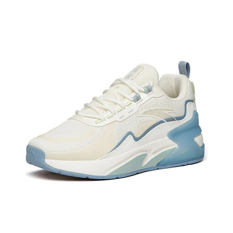 Anta Pursuing Clouds Cushioning Low Top Sports Casual Shoes Women's White Blue Green-2