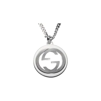 GUCCI 925 Sterling Silver Necklaces Unisex Silver
