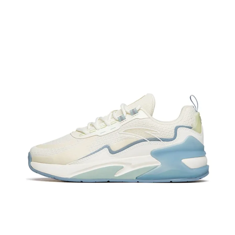 Anta Pursuing Clouds Cushioning Low Top Sports Casual Shoes Women's White Blue Green-0