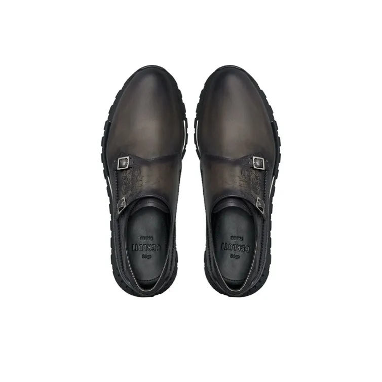 BERLUTI Fast Track Durable Breathable Low-Top Casual Shoes Men's Black-3