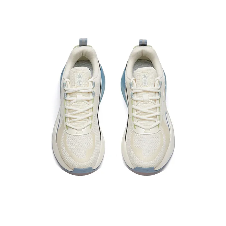 Anta Pursuing Clouds Cushioning Low Top Sports Casual Shoes Women's White Blue Green-3