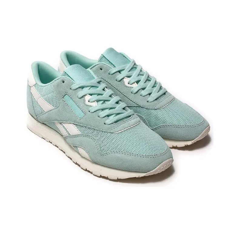 Reebok Classic Nylon Running Shoes Women's Low-Top Mint Green-2