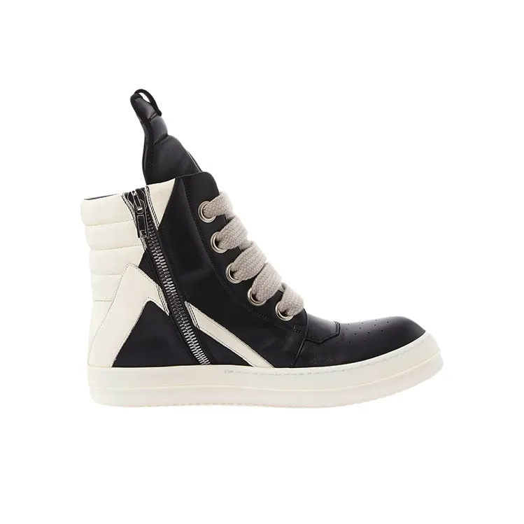 RICK OWENS/RO Fogachine High Top Stylish Skateboarding Shoes Women's Black-1